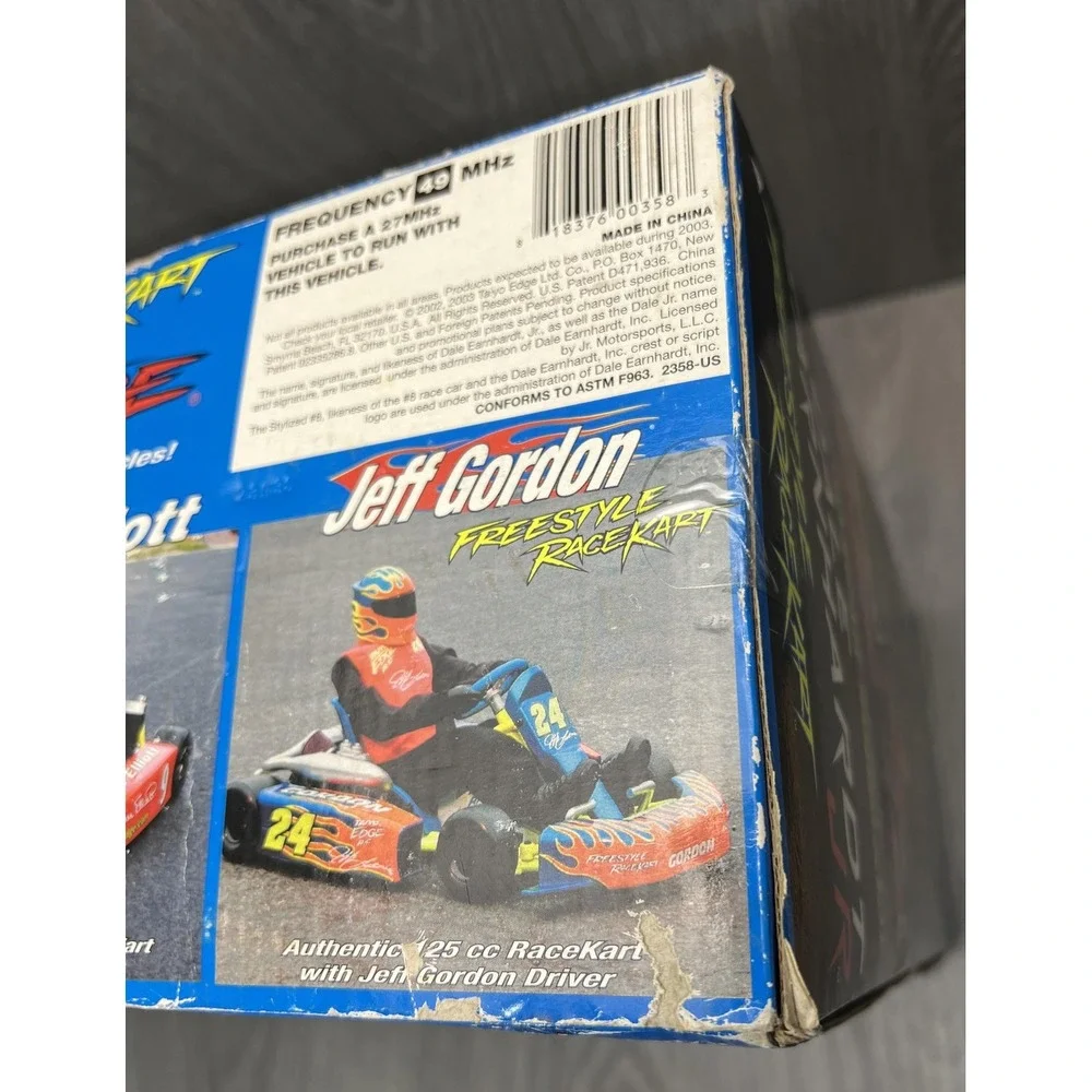 Vintage Taiyo Edge RC Dale Earnhardt Jr Racing Kart 49MHz NASCAR Driver 2003